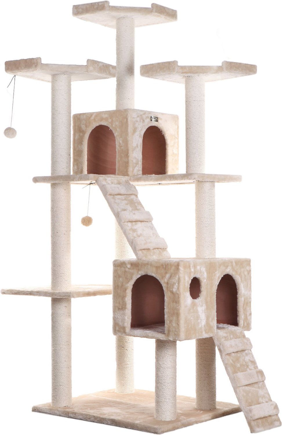 ARMARKAT Multi-Level Real Wood Cat Tree, Beige, 74-in - Chewy.com