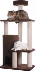 Armarkat 56-in Carpeted Condo Cat Tree, Brown, 56-in