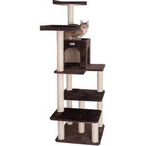 Armarkat 66-in GleePet Condo & Perch Cat Tree, Coffee Brown, 66-in