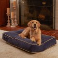Happy Hounds Bailey Rectangle Pillow Dog Bed with Removable Cover, Denim, Small