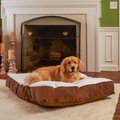 Happy Hounds Bailey Rectangle Pillow Dog Bed with Removable Cover, Latte/Birch, Large