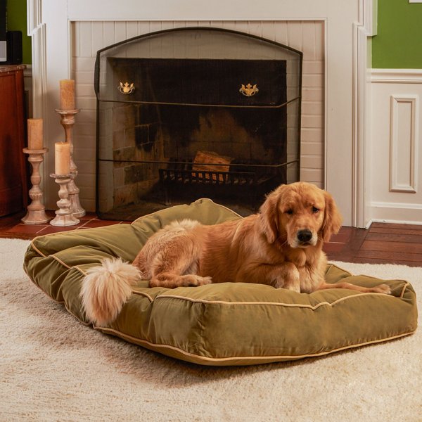 Happy Hounds Bailey Rectangle Pillow Dog Bed w/ Removable Cover, Moss, Large slide 1 of 6