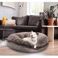 Bessie + Barnie Signature Bagel Bolster Cat & Dog Bed with Removable Cover, Frosted Willow, Large