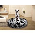 Bessie + Barnie Signature Bagel Bolster Cat & Dog Bed with Removable Cover, Spotted Pony, Large
