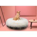 Bessie + Barnie Signature Bagel Bolster Cat & Dog Bed with Removable Cover, Blondie/Wild Kingdom, Large