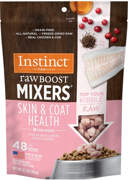 Instinct Freeze-Dried Raw Boost Mixers Grain-Free Skin & Coat Health Recipe Dog Food Topper, 12.5-oz bag slide 1 of 11