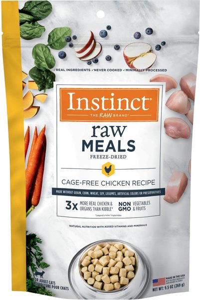 Instinct Freeze-Dried Raw Meals Grain-Free Cage-Free Chicken Recipe Cat Food, 9.5-oz bag slide 1 of 9