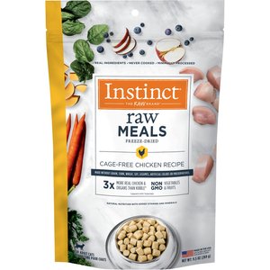 Instinct Freeze-Dried Raw Meals Grain-Free Cage-Free Chicken Recipe Cat Food, 9.5-oz bag