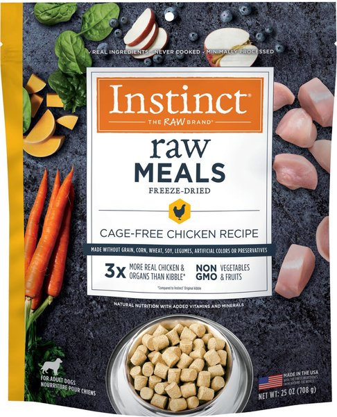 Instinct Freeze-Dried Raw Meals Cage-Free Chicken Recipe Grain-Free Dog Food, 25-oz bag slide 1 of 9