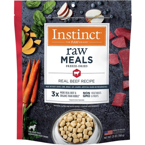 INSTINCT FreezeDried Raw Meals Real Beef Recipe GrainFree Dog Food