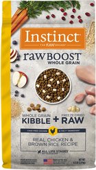 Instinct Raw Boost Whole Grain Real Chicken & Brown Rice Recipe Freeze-Dried Raw Coated Dry Dog Food, 4.5-lb bag