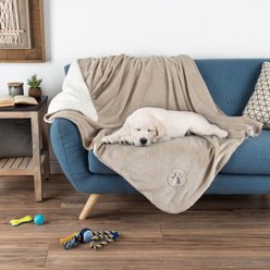 Petmaker Dog & Cat Lap Throw Blanket, Tan, Large slide 1 of 4