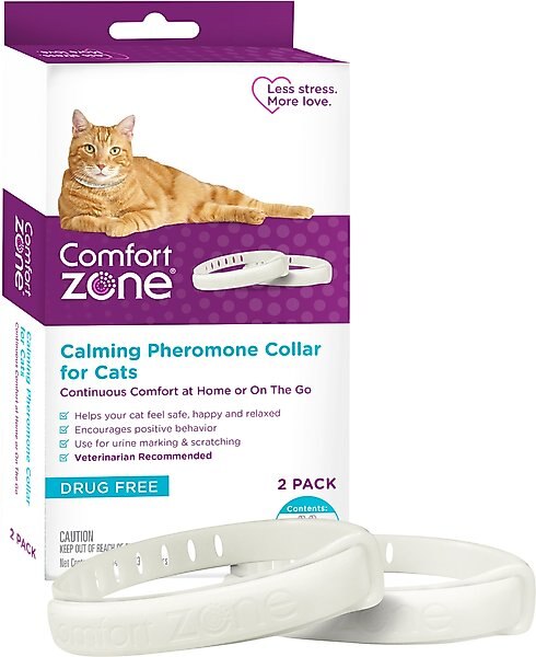 COMFORT ZONE On The Go Breakaway Calming Collar for Cats 2 count Chewy