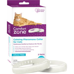 Comfort Zone On-The-Go Breakaway Calming Collar for Cats, 2 count