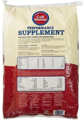 Show full view: Manna Pro Calf-Manna Performance Muscle Care Pellets Farm Animal & Horse Supplement, 25-lb bag slide 2 of 2