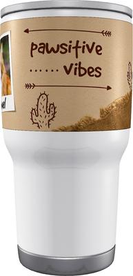 Show full view: Frisco Double Walled "Pawsitive Vibes" Personalized Tumbler, 30-oz cup slide 5 of 7