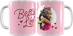 Frisco "Bestie Life" White Personalized Coffee Mug, 11-oz