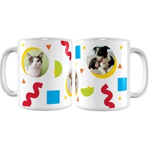 Frisco Personalized Colorful Shapes White Coffee Mug