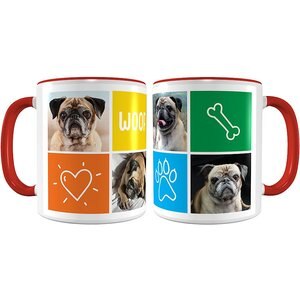 Frisco "Woof" Red Personalized Coffee Mug, 11-oz