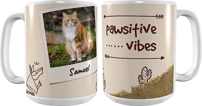 Frisco 'Pawsitive Vibes' Slim Personalized Water Bottle
