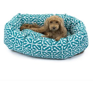 Majestic Pet Aruba Bagel Bolster Cat & Dog Bed, Teal, Small