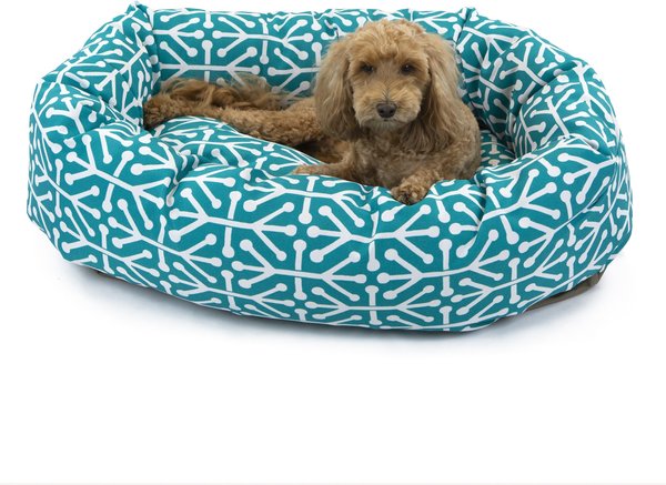 Majestic Pet Aruba Bagel Bolster Cat & Dog Bed, Teal, X-Large slide 1 of 4