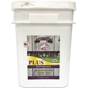 Farrier's Magic PLUS Hoof Health Hay Flavor Pellets Horse Supplement, 22-lb pail