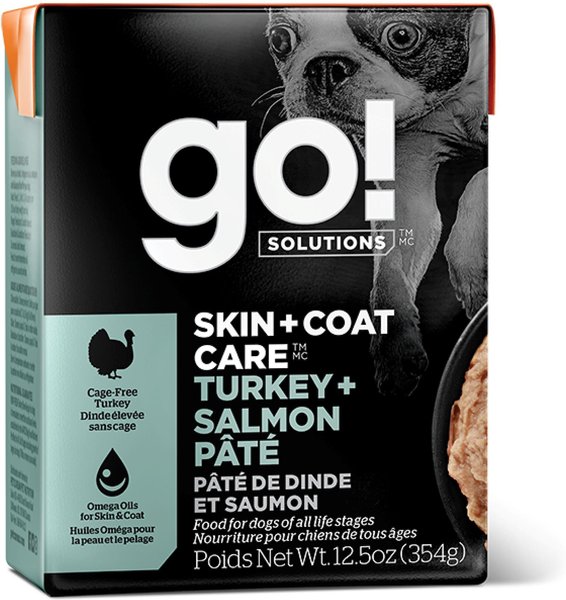 Go! Solutions SKIN + COAT CARE Turkey & Salmon Pate Dog Food, 12.5-oz, case of 12 slide 1 of 1