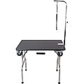 Shernbao FT-812W Folding Dog Grooming Table with Wheels, Black