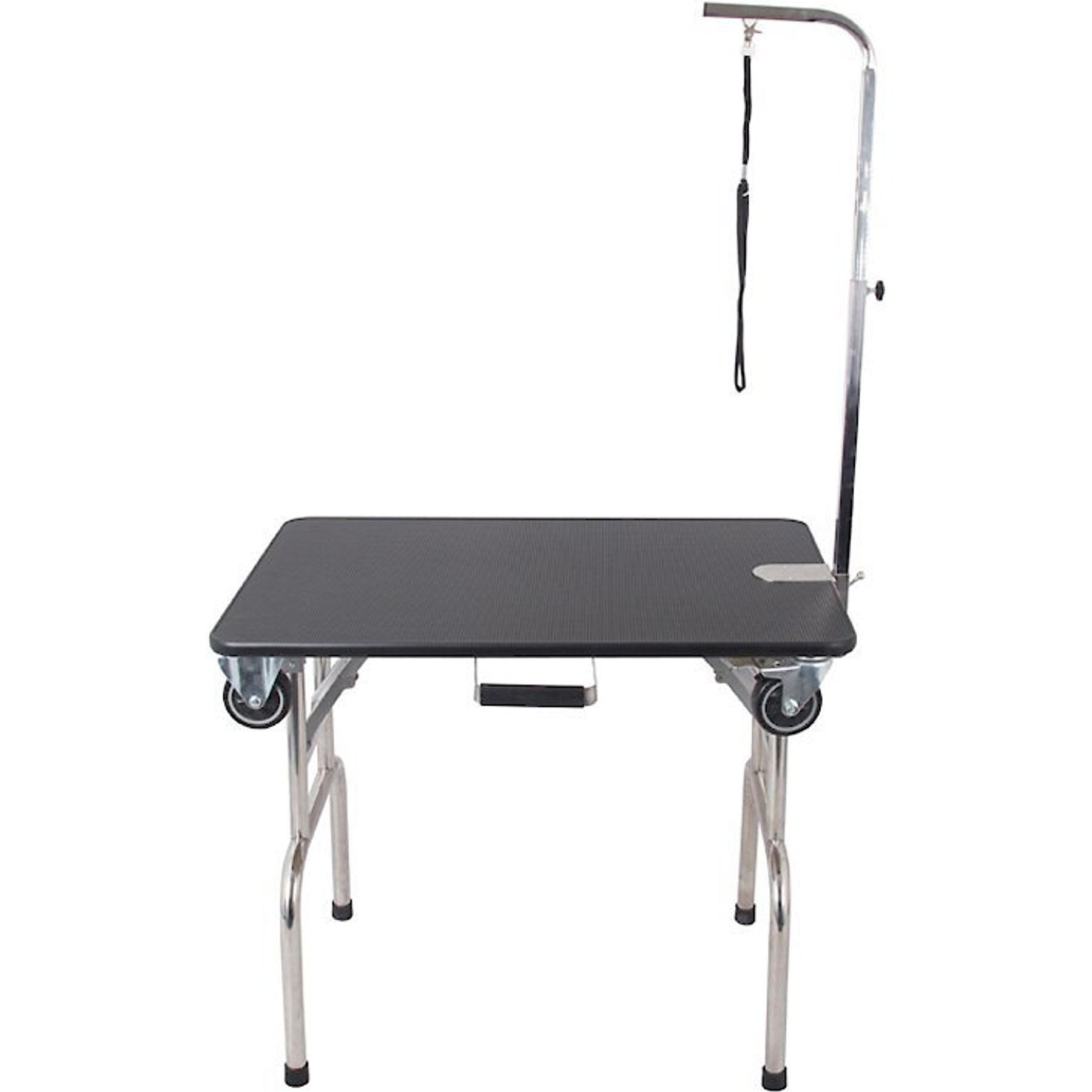 Portable grooming table outlet with wheels