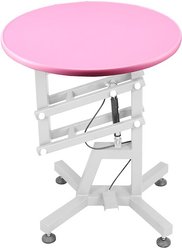 Shernbao FT-831 Air Lift Round Dog Grooming Table, Pink
