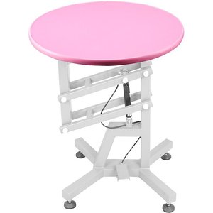 Shernbao FT-831 Air Lift Round Dog Grooming Table, Pink