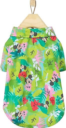 Disney Mickey Mouse Hawaiian Dog & Cat Camp Shirt, Small
