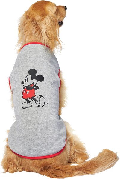 Disney Mickey Mouse Classic Dog & Cat T-shirt, Gray, Large slide 1 of 6