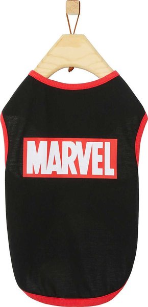 Marvel Logo Dog & Cat T-Shirt, Black, Large slide 1 of 7