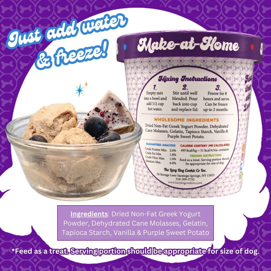 The Lazy Dog Cookie Co. Make-at-Home Ice Cream Mix Birthday Cake Dog Treats, 4.5-oz bag