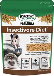 Exotic Nutrition Premium Insectivore Diet Sugar Glider & Hedgehog Food, 1.25-lb bag