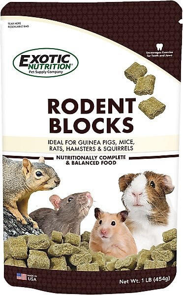 Exotic Nutrition Rodent Blocks Small Animal Food, 1-lb bag slide 1 of 6