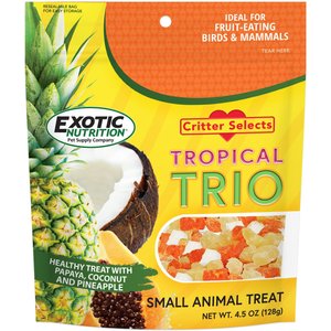 Exotic Nutrition Critter Selects Tropical Trio Small Animal Treats, 4.5-oz bag