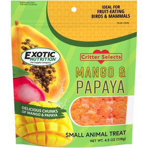 Exotic Nutrition Critter Selects Mango & Papaya Small Animal Treats, 4.5-oz bag