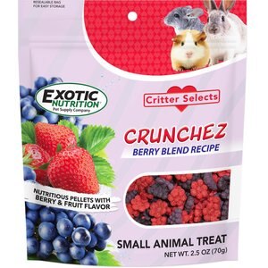 Exotic Nutrition Critter Selects Crunchez Berry Blend Recipe Small Animal Treats, 2.5-oz bag
