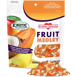 Exotic Nutrition Critter Selects Fruit Medley Small Animal Treats, 4-oz bag