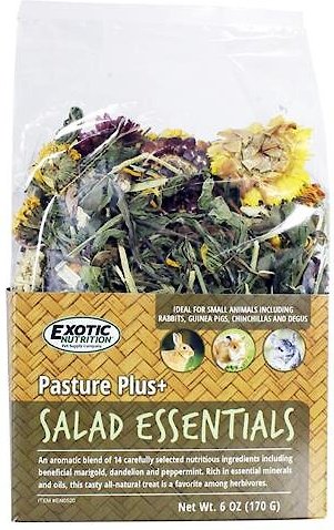 Exotic Nutrition Pasture Plus+ Salad Essentials Rabbit Treats, 6-oz box slide 1 of 5