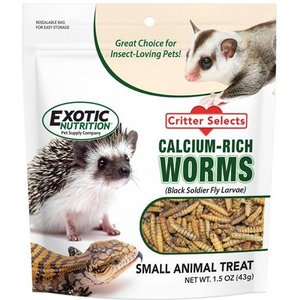 Exotic Nutrition Dried Black Soldier Fly Larvae Small Animal Treats, 1.5-oz bag