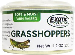 Exotic Nutrition Grasshoppers Hedgehog Treats, 1.2-oz can