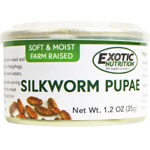 Exotic Nutrition Silkworm Pupae Hedgehog Treats, 1.2-oz can