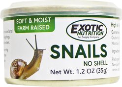 Exotic Nutrition De-Shelled Snails Canned Hedgehog Treats, 1.2-oz can