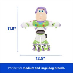 Pixar Buzz Lightyear Plush with Rope Squeaky Dog Toy slide 2 of 4