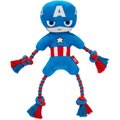 Marvel 's Captain America Plush with Rope Squeaky Dog Toy