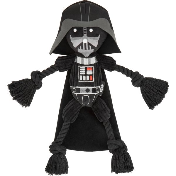 STAR WARS STORMTROOPER, BOBA FETT & DARTH VADER Plush with Rope Squeaky Dog Toy